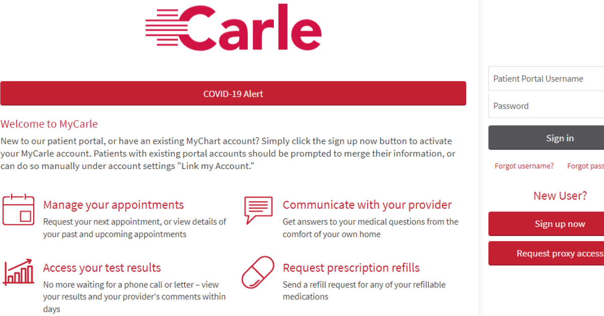 How To Login Into Mycarle.com And Sign Up For The Patient Portal?